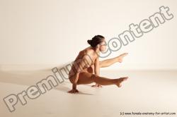 Nude Gymnastic poses Woman White Moving poses Athletic medium brown Dynamic poses Pinup